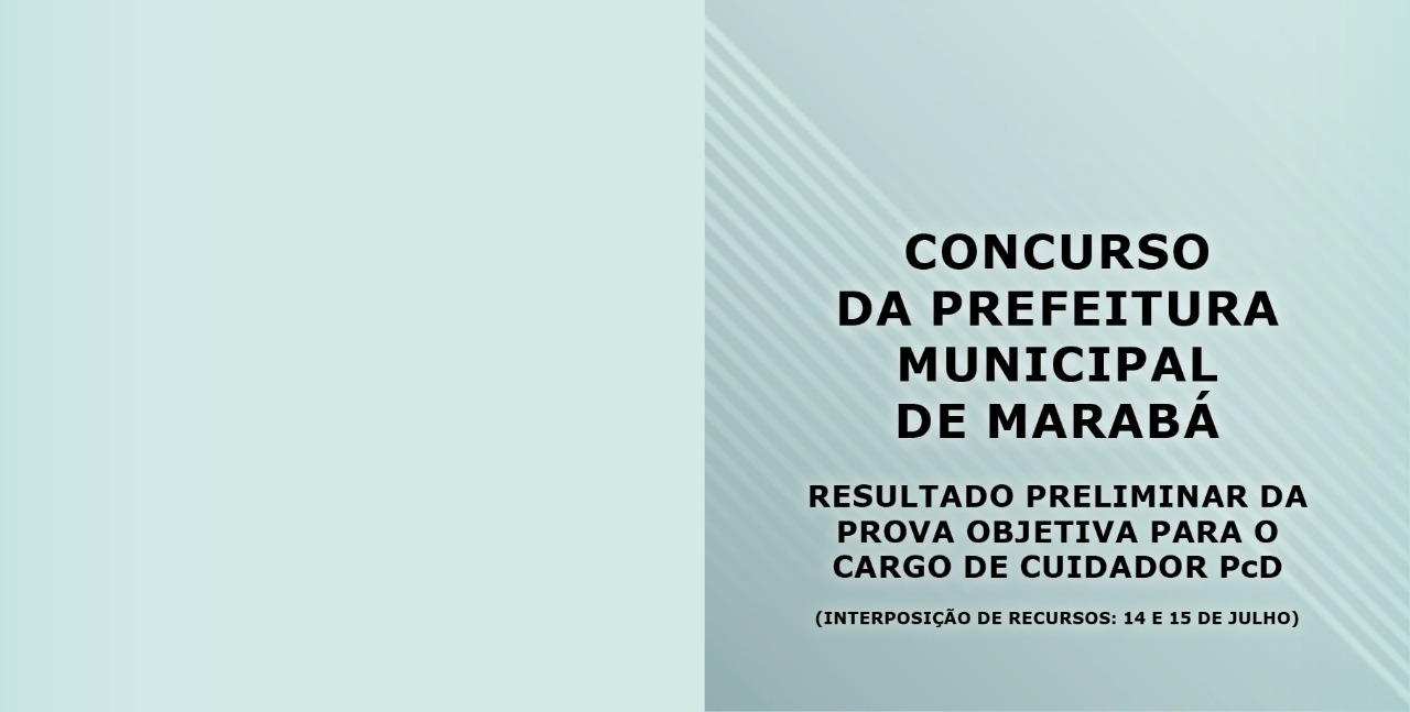 Leia mais sobre o artigo Confira o resultado preliminar da Prova Objetiva do concurso público da Prefeitura Municipal de Marabá para o cargo Cuidador PCD.