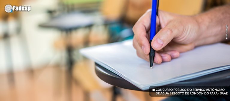 Leia mais sobre o artigo Estão abertas as inscrições para o Concurso Público do Serviço Autônomo de Água e Esgoto de Rondon do Pará – SAAE.